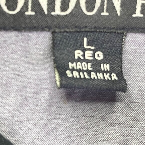 London Fog Mens Lavender & Black Collar Jacket L Nylon & Polyester - Picture 3 of 9